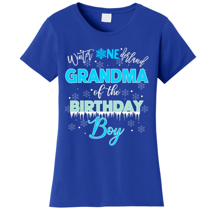 Grandma Of The Birthday Gift Winter Onederland Family Funny Gift Women's T-Shirt