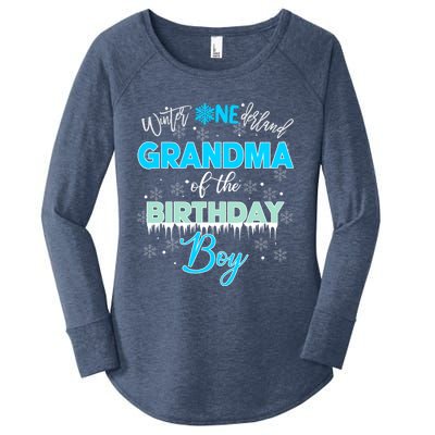 Grandma Of The Birthday Gift Winter Onederland Family Funny Gift Women's Perfect Tri Tunic Long Sleeve Shirt