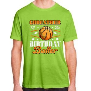 Godfather Of The Birthday Baller Basketball Fathers Day Adult ChromaSoft Performance T-Shirt