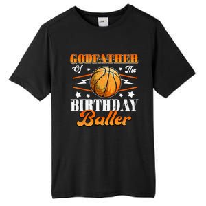 Godfather Of The Birthday Baller Basketball Fathers Day Tall Fusion ChromaSoft Performance T-Shirt