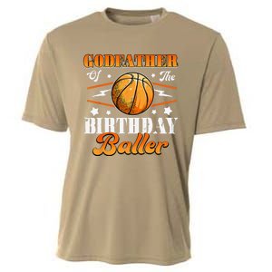 Godfather Of The Birthday Baller Basketball Fathers Day Cooling Performance Crew T-Shirt