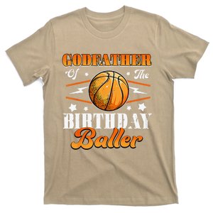 Godfather Of The Birthday Baller Basketball Fathers Day T-Shirt