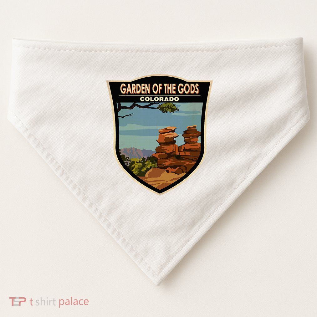 Garden Of The Gods Colorado Landmark Badge USA-Made Doggie Bandana
