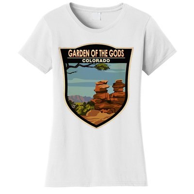 Garden Of The Gods Colorado Landmark Badge Women's T-Shirt