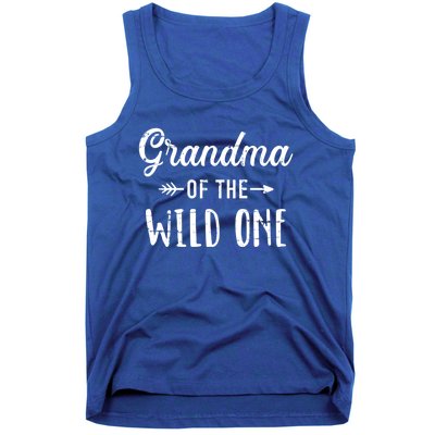 Grandma Of The Wild One Daughter Matching Family Gift Tank Top