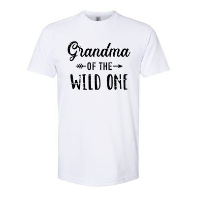 Grandma Of The Wild One Daughter Matching Family Gift Softstyle CVC T-Shirt