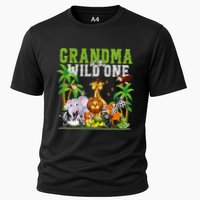 Grandma Of The Wild One Zoo Birthday Safari Jungle Animal Cooling Performance Crew T-Shirt