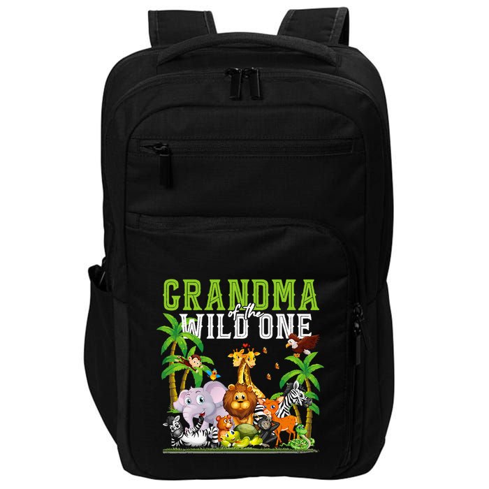 Grandma Of The Wild One Zoo Birthday Safari Jungle Animal Impact Tech Backpack