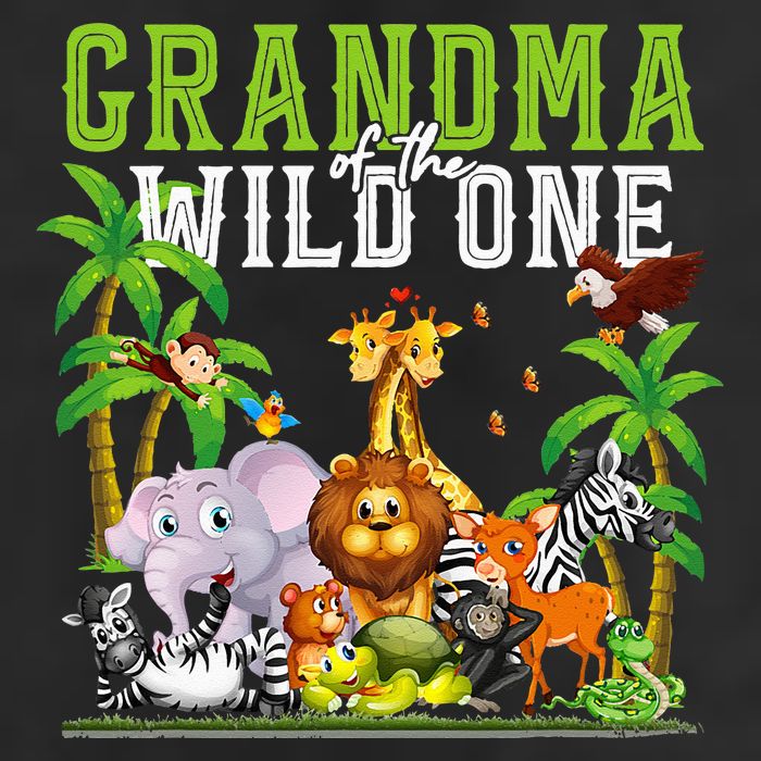 Grandma Of The Wild One Zoo Birthday Safari Jungle Animal Adult Drive Performance Visor