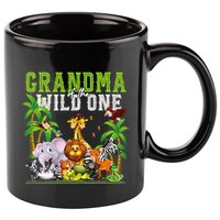 Grandma Of The Wild One Zoo Birthday Safari Jungle Animal 11oz C Handle Ceramic Mug