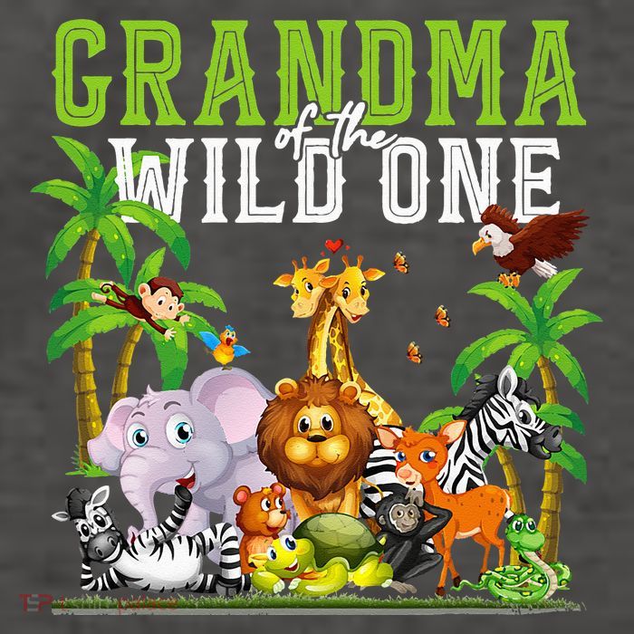 Grandma Of The Wild One Zoo Birthday Safari Jungle Animal Vector Backpack