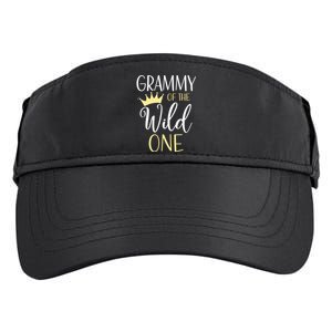 Grammy Of The Wild One First Birthday Matching Family Gift Adult Drive Performance Visor