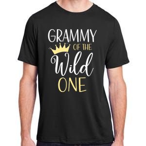 Grammy Of The Wild One First Birthday Matching Family Gift Adult ChromaSoft Performance T-Shirt