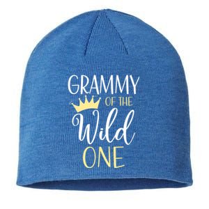 Grammy Of The Wild One First Birthday Matching Family Gift Sustainable Beanie