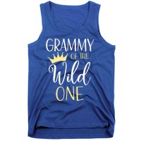 Grammy Of The Wild One First Birthday Matching Family Gift Tank Top