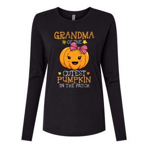 Grandma Of The Cutest Pumpkin In The Patch Halloween Womens Cotton Relaxed Long Sleeve T-Shirt