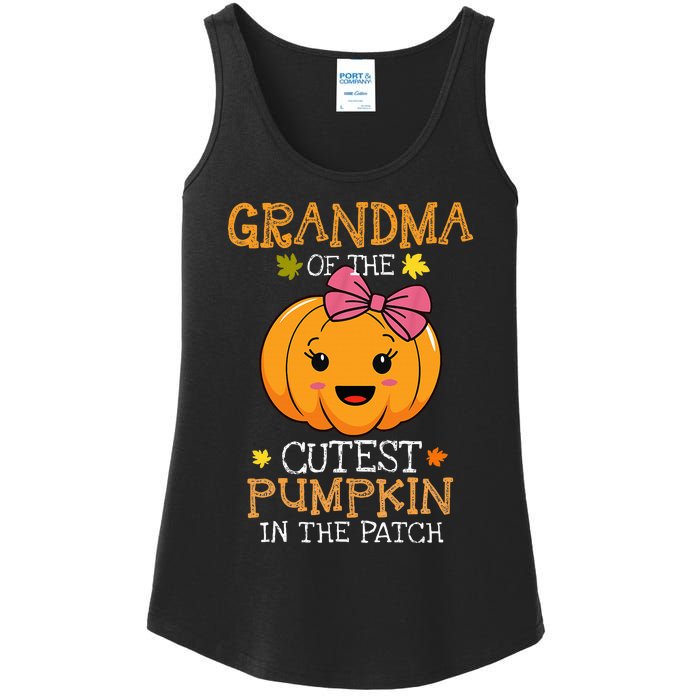 Grandma Of The Cutest Pumpkin In The Patch Halloween Ladies Essential Tank