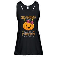 Grandma Of The Cutest Pumpkin In The Patch Halloween Ladies Essential Flowy Tank