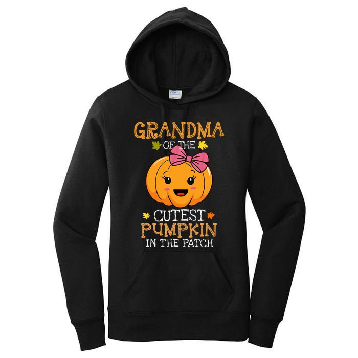 Grandma Of The Cutest Pumpkin In The Patch Halloween Women's Pullover Hoodie