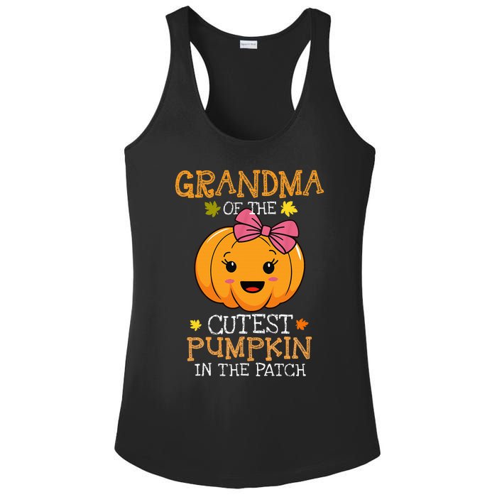 Grandma Of The Cutest Pumpkin In The Patch Halloween Ladies PosiCharge Competitor Racerback Tank