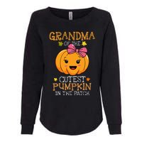 Grandma Of The Cutest Pumpkin In The Patch Halloween Womens California Wash Sweatshirt