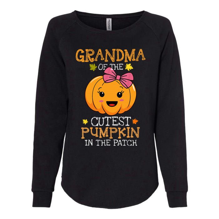 Grandma Of The Cutest Pumpkin In The Patch Halloween Womens California Wash Sweatshirt