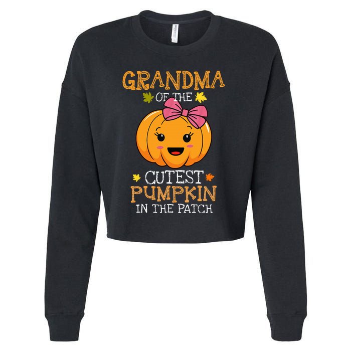 Grandma Of The Cutest Pumpkin In The Patch Halloween Cropped Pullover Crew