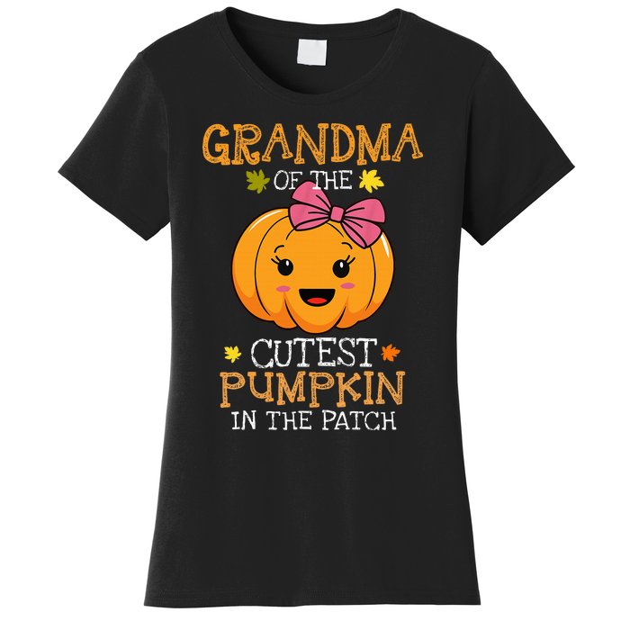 Grandma Of The Cutest Pumpkin In The Patch Halloween Women's T-Shirt