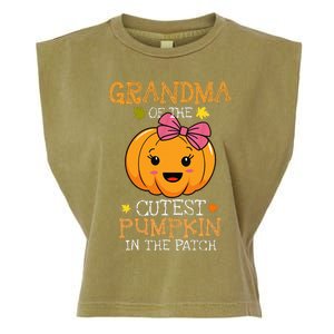 Grandma Of The Cutest Pumpkin In The Patch Halloween Garment-Dyed Women's Muscle Tee