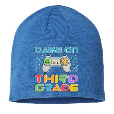 Game On Third Grade Gamers Back To School Gift Cute Gift Sustainable Beanie