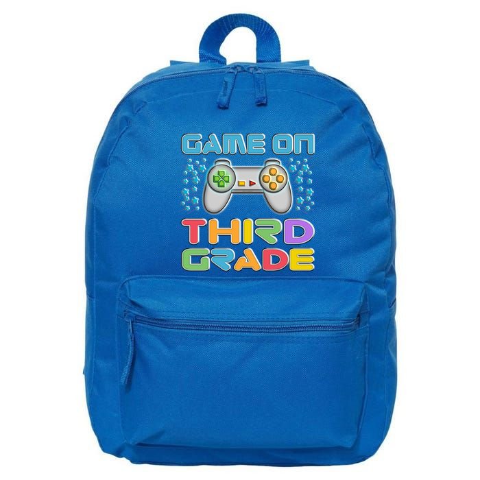 Game On Third Grade Gamers Back To School Gift Cute Gift 16 in Basic Backpack
