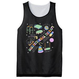 Groovy Occupational Therapy Ot Month Therapist Assistant Ota Mesh Reversible Basketball Jersey Tank