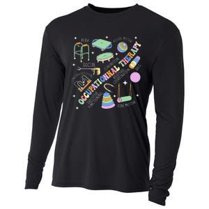 Groovy Occupational Therapy Ot Month Therapist Assistant Ota Cooling Performance Long Sleeve Crew