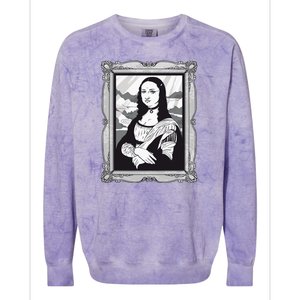 Gothic Mona Lisa Colorblast Crewneck Sweatshirt