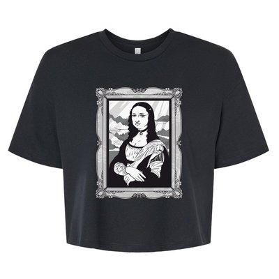 Gothic Mona Lisa Bella+Canvas Jersey Crop Tee