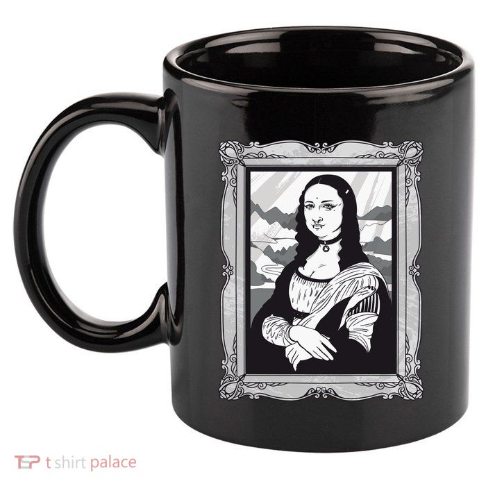 Gothic Mona Lisa 11oz C Handle Ceramic Mug