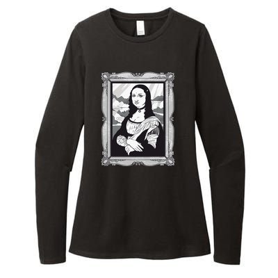 Gothic Mona Lisa Womens CVC Long Sleeve Shirt