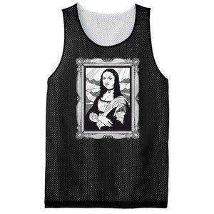 Gothic Mona Lisa Mesh Reversible Basketball Jersey Tank