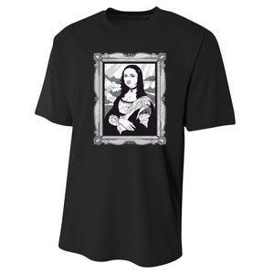 Gothic Mona Lisa Performance Sprint T-Shirt