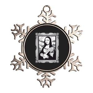 Gothic Mona Lisa Metallic Star Ornament