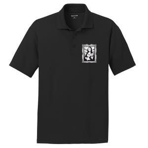 Gothic Mona Lisa PosiCharge RacerMesh Polo