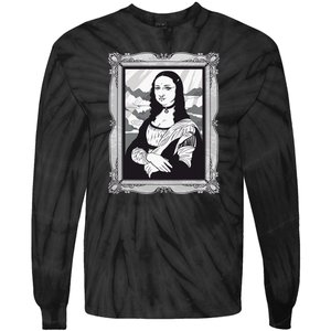 Gothic Mona Lisa Tie-Dye Long Sleeve Shirt