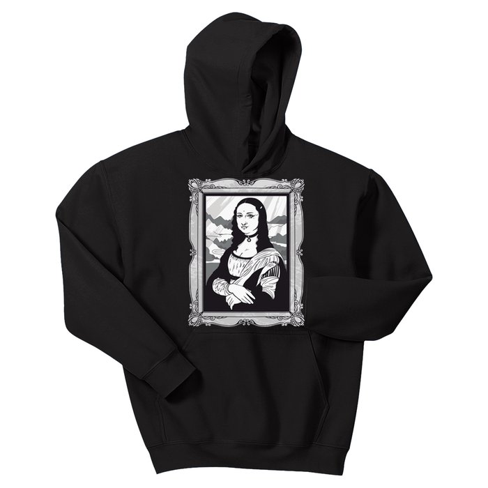 Gothic Mona Lisa Kids Hoodie