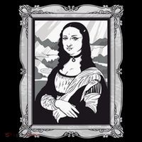 Gothic Mona Lisa Short Acrylic Beanie