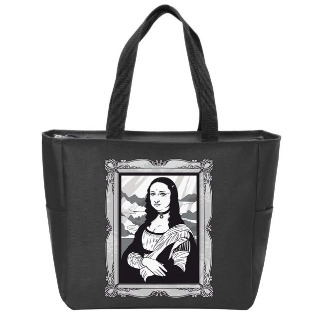 Gothic Mona Lisa Zip Tote Bag