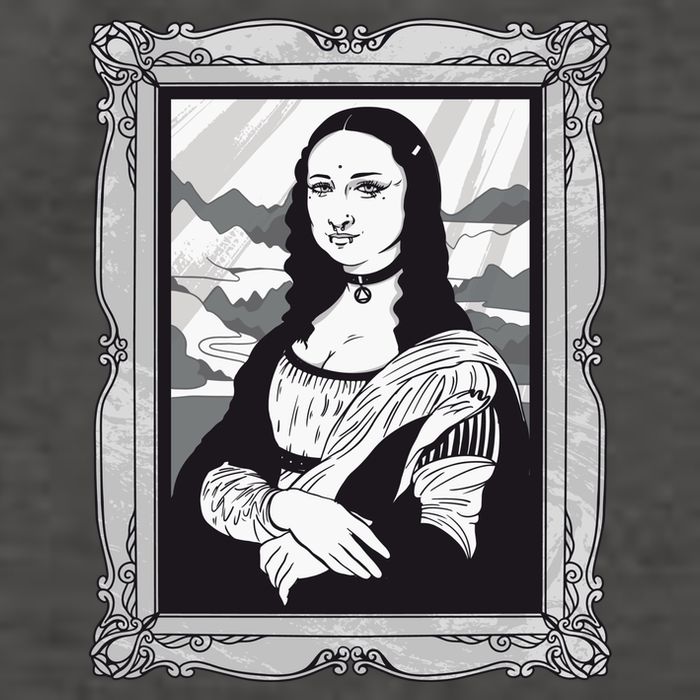 Gothic Mona Lisa Vector Backpack