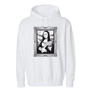 Gothic Mona Lisa Garment-Dyed Fleece Hoodie