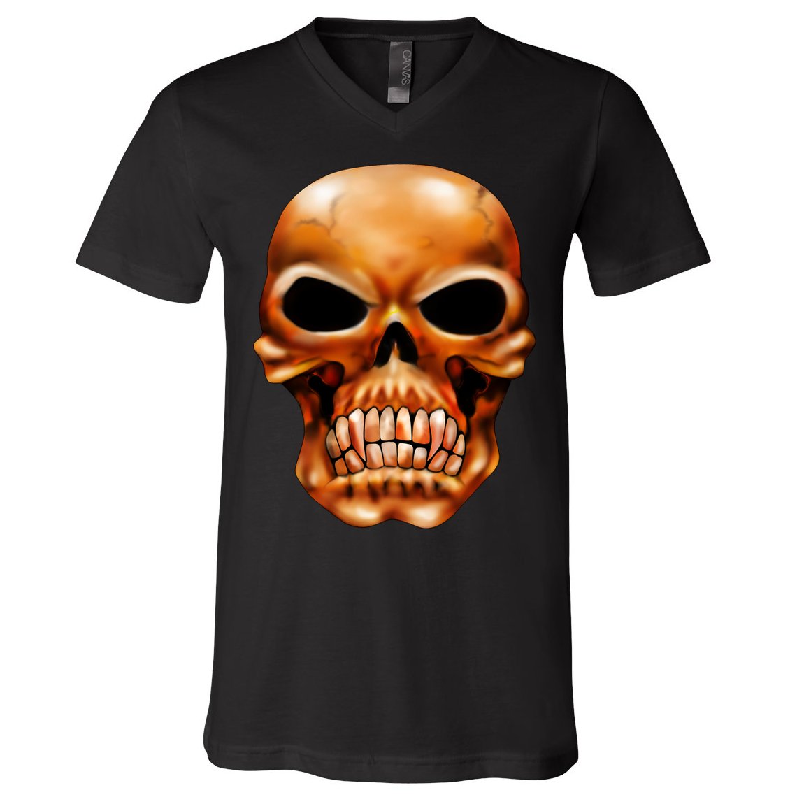 Gothic Skull V-Neck T-Shirt