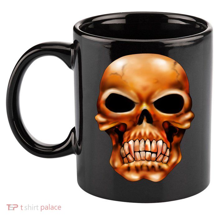 Gothic Skull 11oz C Handle Ceramic Mug