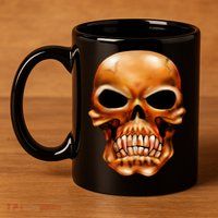 Gothic Skull 11oz C Handle Ceramic Mug